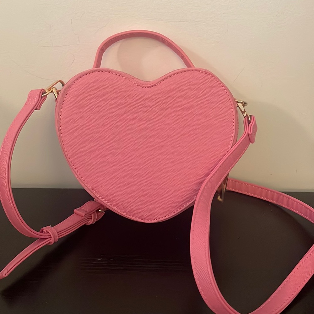 Pink heart crossbody bag